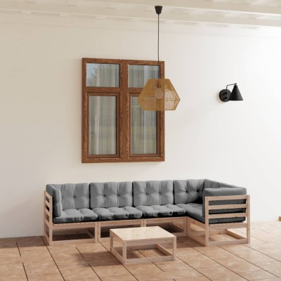 Garden set with cushions, 6...