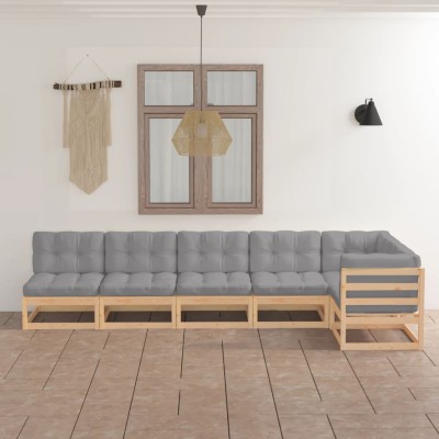 Garden set with cushions, 6...