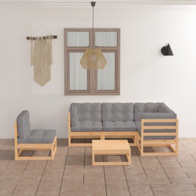 Garden set with cushions, 6...