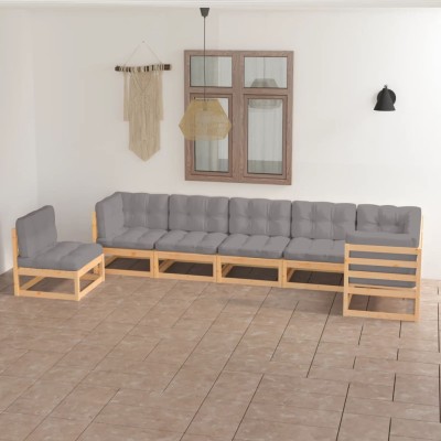 Garden set with cushions, 7...