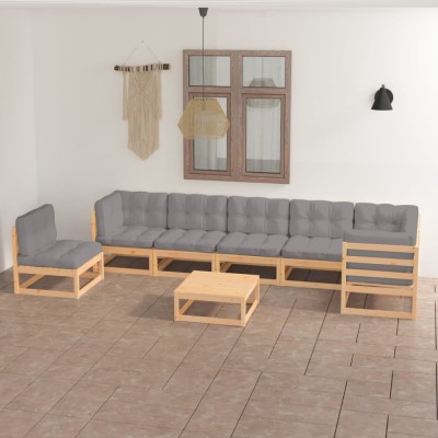 Garden set with cushions, 8...