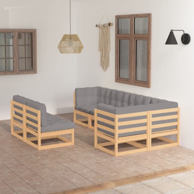 Garden set with cushions, 7...