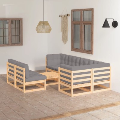 Garden set with cushions, 8...