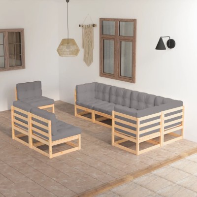 Garden set with cushions, 8...