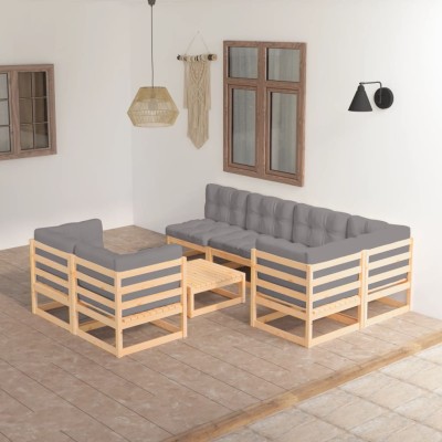 Garden set with cushions, 8...