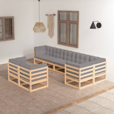 Garden set with cushions, 8...