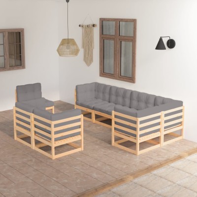 Garden set with cushions, 8...