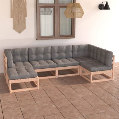 Garden set with cushions, 6...