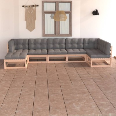 Garden set with cushions, 7...