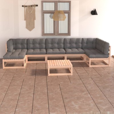 Garden set with cushions, 8...