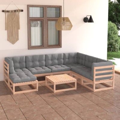 Garden set with cushions, 8...