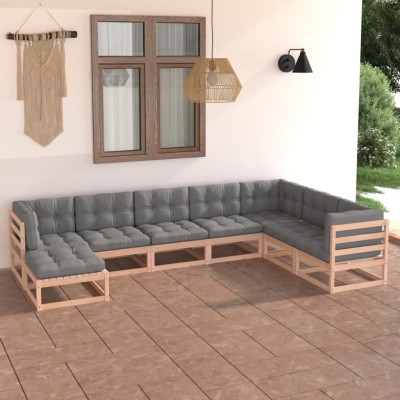 Garden set with cushions, 8...