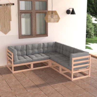 Garden set with cushions, 5...