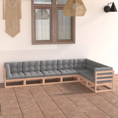 Garden set with cushions, 7...