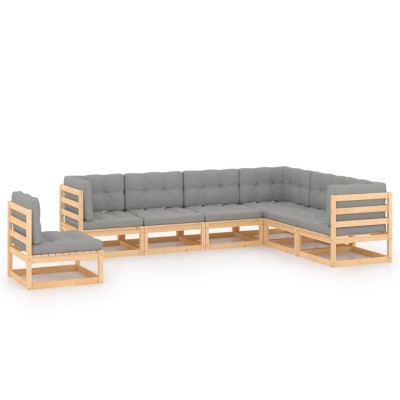 Garden set with cushions, 7...