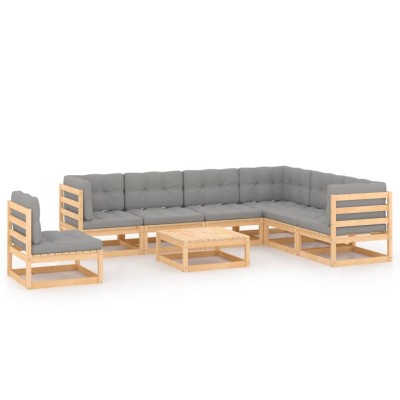 Garden set with cushions, 8...