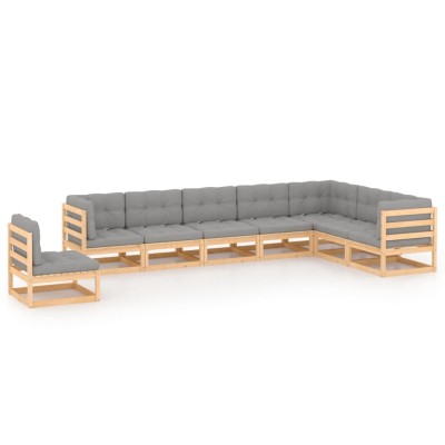 Garden set with cushions, 8...