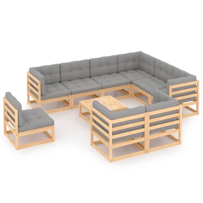 Garden set with cushions,...