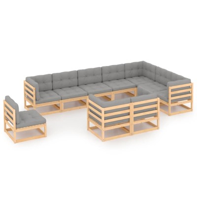 Garden set with cushions,...
