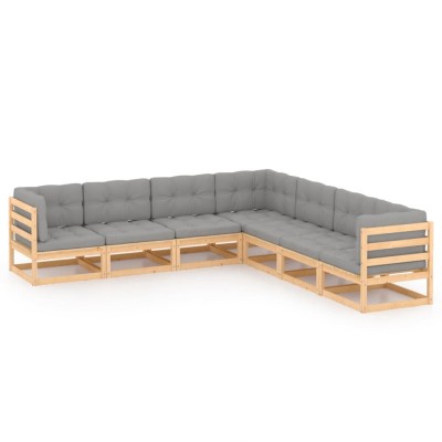 Garden set with cushions, 7...