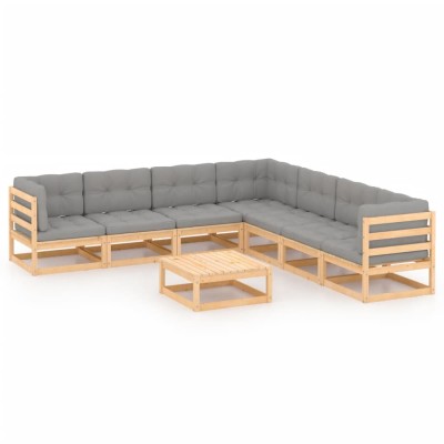 Garden set with cushions, 8...