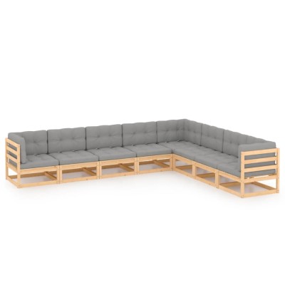 Garden set with cushions, 8...