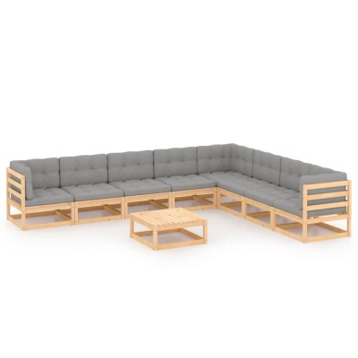 Garden set with cushions, 9...