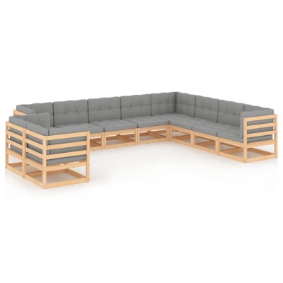 Garden set with cushions,...