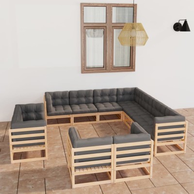Garden set with cushions,...