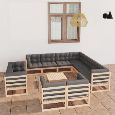 Garden set with cushions,...