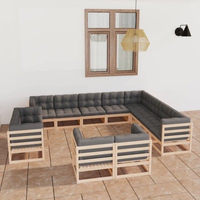 Garden set with cushions,...