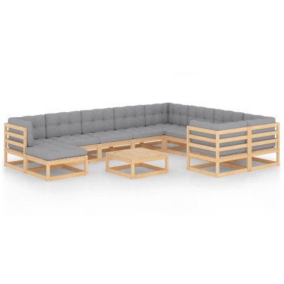 Garden set with cushions,...