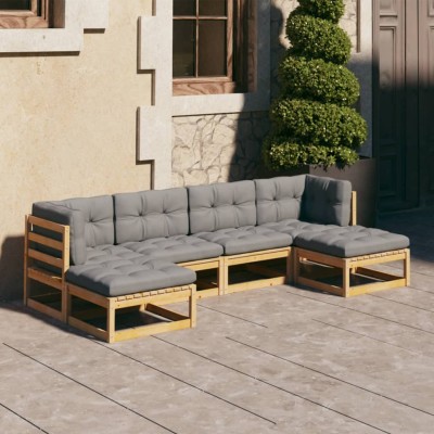 Garden set with cushions, 6...