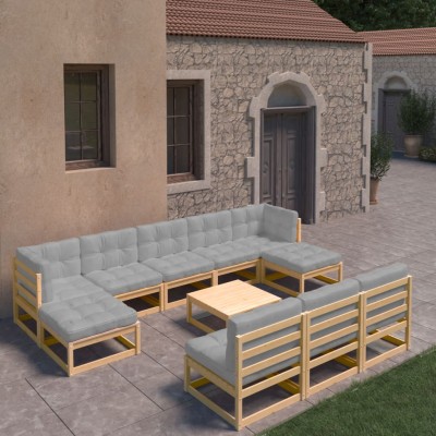 Garden set with cushions,...