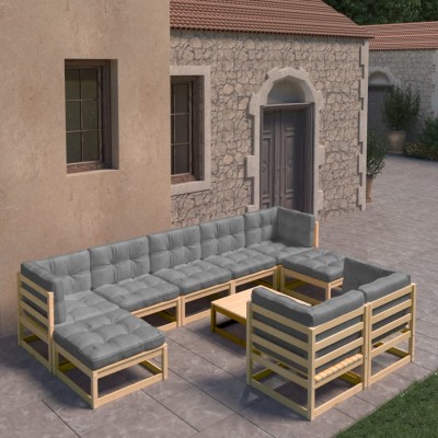 Garden set with cushions,...