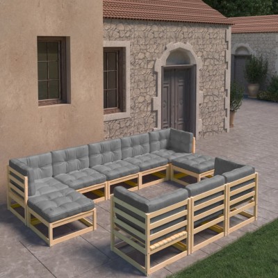 Garden set with cushions,...