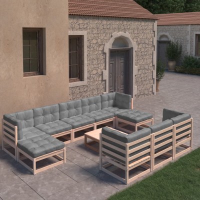 Garden set with cushions,...