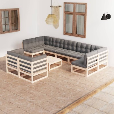 Garden set with cushions,...