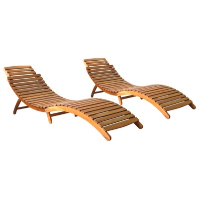 Sunbeds, 2 pcs., solid...