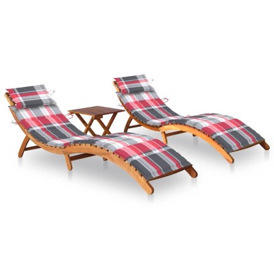 Sunbeds with table and...