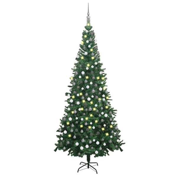Artificial Christmas tree with toys, green, 240cm, L