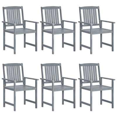 Garden chairs, 6 pcs., gray...