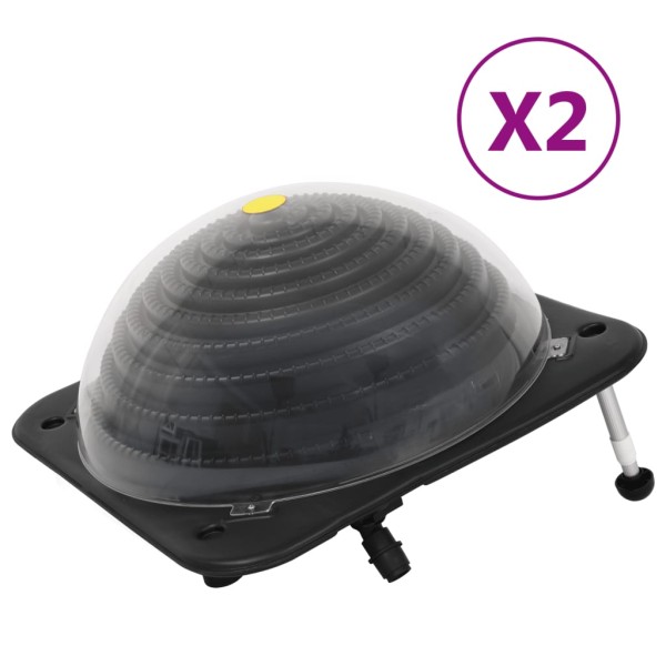 Pool heaters, 2 pcs., 75x75x36cm HDPE and aluminum