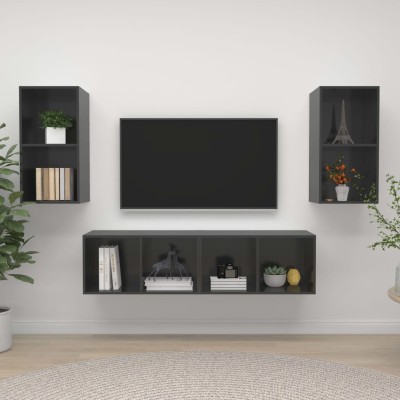 Wall TV cabinets, 4 pcs.,...