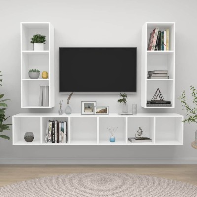 Wall TV cabinets, 4 pcs.,...