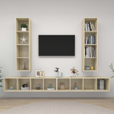 Wall TV cabinets, 4 pcs.,...