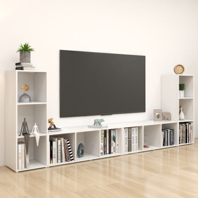 TV cabinets, 4 pcs., white,...