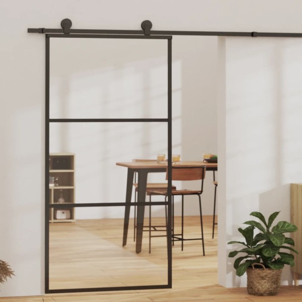 Sliding door with hardware kit, 102x205cm, ESG/aluminium
