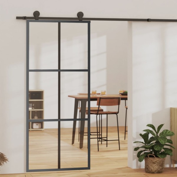 Sliding door with hardware kit, 90x205cm, ESG and aluminum