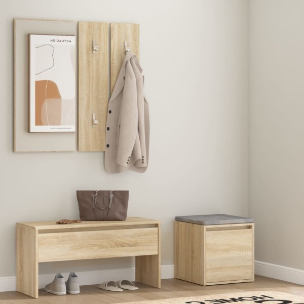 Corridor furniture set, oak color, processed wood
